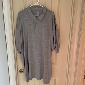 Callaway Men's Light Grey Striped Performance Polo